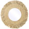 Buy Wall Mirror - Boho Bali Round Design (60 cm) - Paui Natural wood 60061 - in the UK