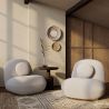 Buy Bouclé fabric upholstered armchair - Nuiba White 60078 in the United Kingdom