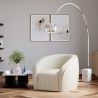 Buy White boucle armchair - upholstered - Recira White 60080 - prices