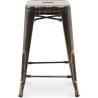 Buy Bar Stool Bistrot Metalix Industrial Design Metal - 60 cm - New Edition Metallic bronze 60122 - in the UK