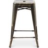Buy Bar Stool Bistrot Metalix Industrial Design Metal - 60 cm - New Edition Metallic bronze 60122 at MyFaktory