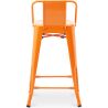 Buy Bar Stool with Backrest - Industrial Design - 60cm - New Edition - Metalix Orange 60126 in the United Kingdom
