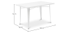 Buy Dining Table Bistrot Metalix style industrial Metal - 120 cm - New Edition White 60128 in the United Kingdom