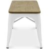Buy Bench Bistrot Metalix Industrial Metal and Light Wood - New Edition White 60131 in the United Kingdom