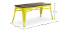 Buy Bench Bistrot Metalix Industrial Metal and Dark Wood - New Edition Yellow 60132 in the United Kingdom