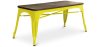 Buy Bench Bistrot Metalix Industrial Metal and Dark Wood - New Edition Yellow 60132 - prices
