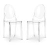Buy Pack of 2 Transparent Dining Chairs - Victoire  Transparent 58734 - in the UK