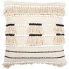 Buy Square Cotton Cushion in Boho Bali Style cover + filling - Joan White 60184 - in the UK
