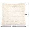 Buy Boho Bali Style Wool Cushion cover + filling - Akasha White 60190 in the United Kingdom