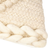 Buy Square Cushion in Boho Bali Style, Cotton & Wool cover + filling - Minerva Black 60195 in the United Kingdom