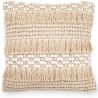 Buy Square Cotton Cushion in Boho Bali Style cover + filling - Serba Cream 60209 - in the UK