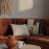 Buy Square Recycled yarn Cushion in Boho Bali Style cover + filling - Chloe White 60214 home delivery