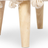 Buy Pouffe Stool in Boho Bali Style, Wood and Cotton - Vanessa Bali Beige 60260 at MyFaktory
