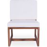 Buy Garden Armchair in Boho Bali Design, Wood and Canvas - Bayen White 60299 - in the UK
