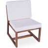 Buy Garden Armchair in Boho Bali Design, Wood and Canvas - Bayen White 60299 - prices