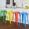 Buy Bar Stool - Industrial Design - 76cm - Metalix Yellow 60148 in the United Kingdom