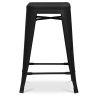 Buy Bistrot Metalix Stool  Matte Metal - 60cm - New edition Black 60324 - in the UK