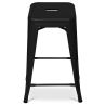 Buy Bistrot Metalix Stool  Matte Metal - 60cm - New edition Black 60324 in the United Kingdom