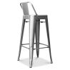 Buy Bar Stool with Backrest - Industrial Design - 76cm - New Edition - Metalix Steel 60325 in the United Kingdom