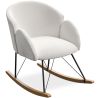 Buy Rocking armchair upholstered in white boucle - Frida  White 60334 - in the UK