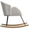 Buy Rocking armchair upholstered in white boucle - Frida  White 60334 - in the UK