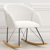 Buy Rocking armchair upholstered in white boucle - Frida  White 60334 in the United Kingdom