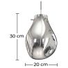 Buy Glass pendant lamp - Nerva Silver 60395 with a guarantee