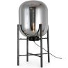 Buy Glass floor lamp in modern design, metal and glass - Crada - 75cm Smoke 60398 - in the UK