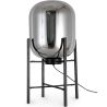 Buy Glass floor lamp in modern design, metal and glass - Crada - 75cm Smoke 60398 in the United Kingdom