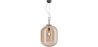 Buy Glass pendant light in modern design, metal and glass - Crada - Big Amber 60403 - prices