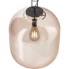 Buy Glass pendant light in modern design, metal and glass - Crada - Big Amber 60403 home delivery