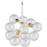 Buy Pendant lamp, globe chandelier in modern design, 9 glass globes - Plaus White 60405 with a guarantee