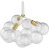 Buy Pendant lamp, globe chandelier in modern design, 9 glass globes - Plaus White 60405 - in the UK