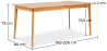 Buy Scandinavian style extendable dining table in wood 160/200CM - Cire Natural wood 60413 in the United Kingdom