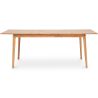 Buy Scandinavian style extendable dining table in wood 160/200CM - Cire Natural wood 60413 with a guarantee
