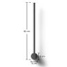 Buy Aluminum stick wall light in modern design, 50cm - Grobe Black 60420 - in the UK