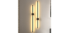 Buy Aluminum stick wall light in modern design, 80cm - Grobe Black 60421 - prices