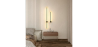 Buy Aluminum stick wall light in modern design, 100cm - Grobe Black 60422 - in the UK