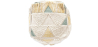 Buy Pouffe Boho Bali , Square in Cotton and wool- Janet Bali Multicolour 60248 at MyFaktory