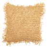 Buy Square Boho Bali Cushion, Raffia cover + filling - Alizon Natural 60197 - in the UK