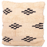 Buy Square Cotton Cushion in Boho Bali Style cover + filling - Narcissa White / Black 60189 - in the UK