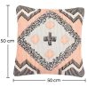 Buy Square Cotton Cushion in Boho Bali Style cover + filling - Revenna Multicolour 60191 with a guarantee