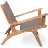 Buy Armchair, Bali Boho Style, Leather and teak wood - Grau Brown 60466 with a guarantee