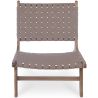 Buy Armchair, Bali Boho Style, Leather and Teak Wood  - Grau Brown 60469 home delivery