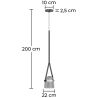 Buy Pendant light in modern design, smoked glass - Nam Smoke 60390 - in the UK