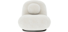 Buy White boucle armchair upholstered - Black legs - Nuiba White 60483 at MyFaktory