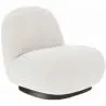 Buy White boucle armchair upholstered - Black legs - Nuiba White 60483 - in the UK