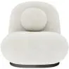 Buy White boucle armchair upholstered - Black legs - Nuiba White 60483 at MyFaktory