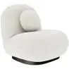 Buy White boucle armchair upholstered - Black legs - Nuiba White 60483 - prices