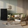 Buy Rattan Armchair with Cushion, Boho Bali Design - Leta White 60300 with a guarantee
